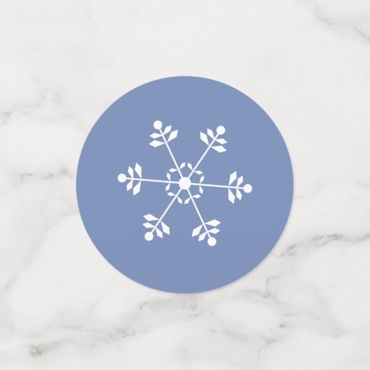 Snowflake Confetti Konfetti (Klein Vorderseite)