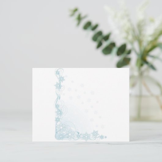 Snowflake Corner Postkarte (Stehend Vorderseite)