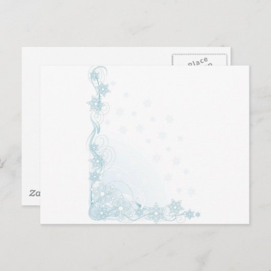 Snowflake Corner Postkarte (Vorne/Hinten)