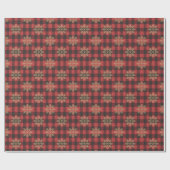 Snowflake Country Christmas Wrapping Paper Geschenkpapier (Flach)