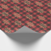 Snowflake Country Christmas Wrapping Paper Geschenkpapier (Ecke)