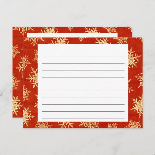 Snowflake Covered Weihnachtsrezeptkarte Feiertagspostkarte (Vorne/Hinten)