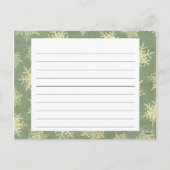 Snowflake Covered Weihnachtsrezeptkarte Feiertagspostkarte (Rückseite)