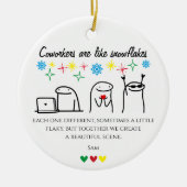 Snowflake Coworker Meme Art Foto Office Geschenk Keramik Ornament (Vorne)