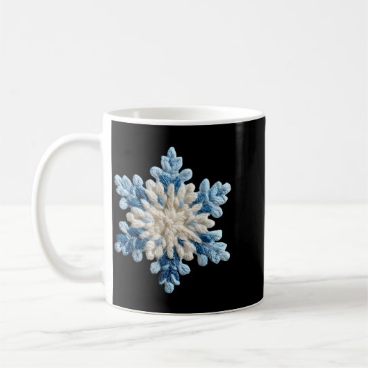 Snowflake Crochet Snow Merry Christmas Xmas Pajama Kaffeetasse (Links)