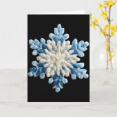 Snowflake Crochet Snow Merry Christmas Xmas Pajama Karte (Gelbe Blume)