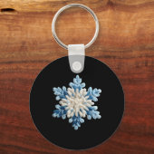 Snowflake Crochet Snow Merry Christmas Xmas Pajama Schlüsselanhänger (Vorderseite)