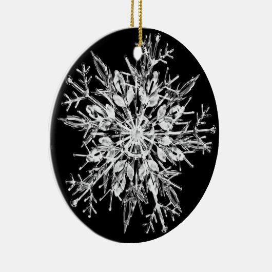 Snowflake Crystal Keramik Ornament (Rechts)