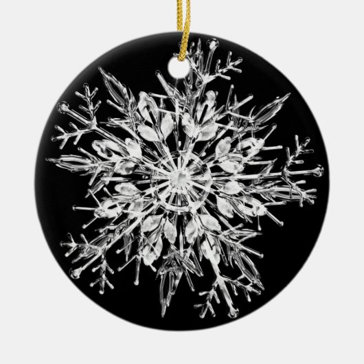 Snowflake Crystal Keramik Ornament (Vorne)