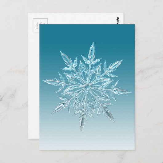 Snowflake Crystal Postkarte (Vorne/Hinten)