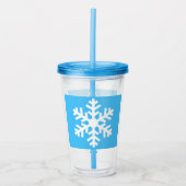 Snowflake Cup mit Litze und Strohhalm Acryltrinkbecher (Vorderseite)