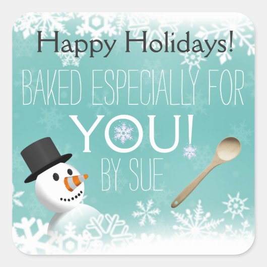 Snowflake Custom Baking Stickers (Vorderseite)