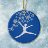 Snowflake Dancer Blau Personalisiert Weihnachten Keramik Ornament