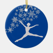 Snowflake Dancer Blau Personalisiert Weihnachten Keramik Ornament (Vorne)