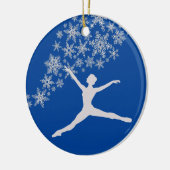 Snowflake Dancer Blau Personalisiert Weihnachten Keramik Ornament (Links)