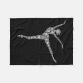 Snowflake Dancer Merry Christmas - Ballet Dance Ba Fleecedecke (Vorderseite (Horizontal))