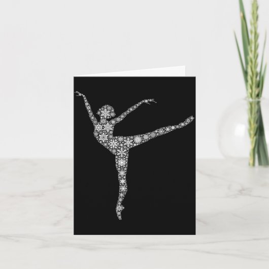 Snowflake Dancer Merry Christmas - Ballet Dance Ba Karte (Vorderseite)
