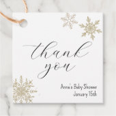 Snowflake Danke Geschenkanhänger (Vorderseite)