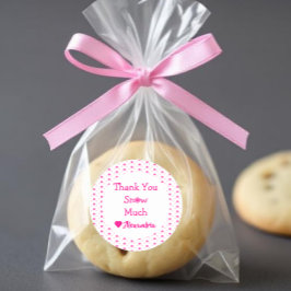 Snowflake Danke Runder Aufkleber