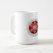 Snowflake Design Anpassbare Weihnachtszeit Kaffeetasse (Vorderseite Links)