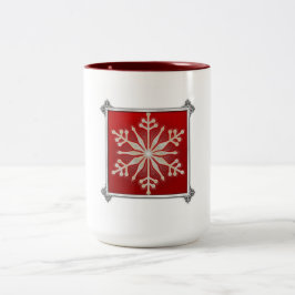 Snowflake Design Anpassbare Weihnachtszeit Zweifarbige Tasse