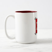 Snowflake Design Anpassbare Weihnachtszeit Zweifarbige Tasse (Links)