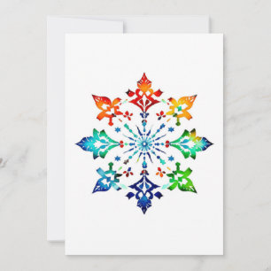 Snowflake Design B - Pen & Tinte Feiertagskarte