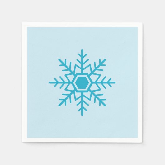 Snowflake Design Blue Serviette (Vorderseite)