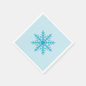 Snowflake Design Blue Serviette (Ecke)