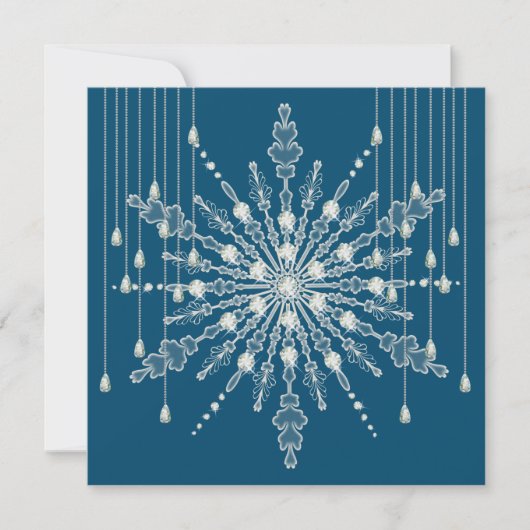 Snowflake Diamond elegante Winter blau grau (Vorderseite)