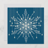 Snowflake Diamond elegante Winter blau grau (Vorne/Hinten)
