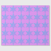 Snowflake Diamond Retro lila blau Mitte Jahrhunder Geschenkpapier (Flach)