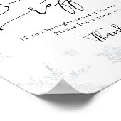 Snowflake Diaper Raffelzeichen Poster (Ecke)