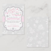 Snowflake Diapers und Tutu Raffle Ticket Begleitkarte (Vorne/Hinten)