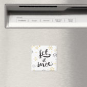 Snowflake Doodles Weihnachtsgrafik Magnet (In Situ (Geschirrspüler))