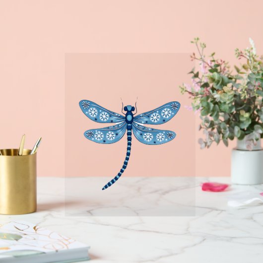 Snowflake Dragonfly Spirit Acrylschild (Hochzeit)
