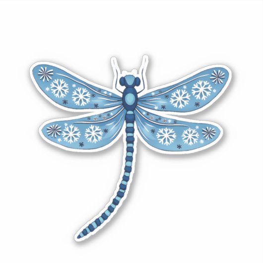 Snowflake Dragonfly Spirit Aufkleber (Vorderseite)
