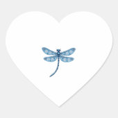 Snowflake Dragonfly Spirit Herz-Aufkleber (Vorderseite)