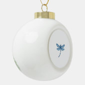 Snowflake Dragonfly Spirit Keramik Kugel-Ornament (Links)