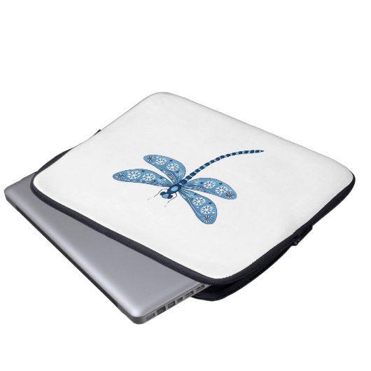 Snowflake Dragonfly Spirit Laptopschutzhülle (Vorne Knopf)