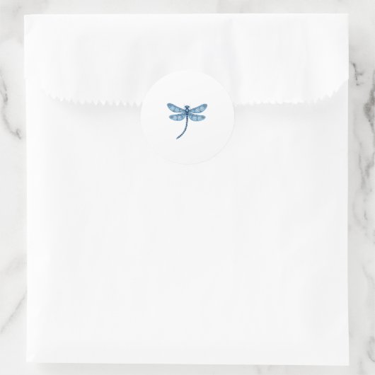 Snowflake Dragonfly Spirit Runder Aufkleber (Tasche)