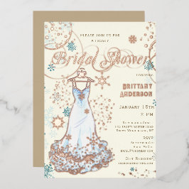 Snowflake Dress Winter Wonderland Brautparty Folieneinladung