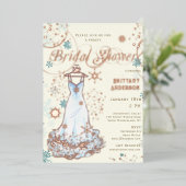 Snowflake Dress Winter Wonderland Brautparty Folieneinladung (Stehend vorne)