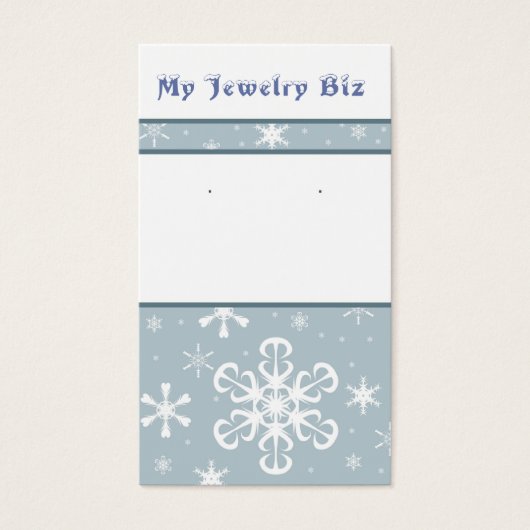 Snowflake-Earring-Karten (Vorderseite)