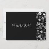 Snowflake Edge Bar Mitzvah Einladung (Rückseite)