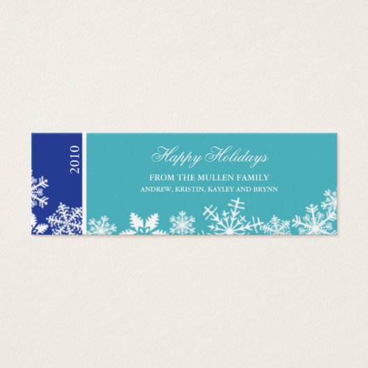Snowflake Edge Holiday-Geschenk-Tag (Vorderseite)