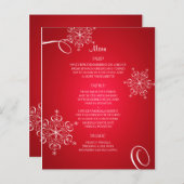 Snowflake Elegance Wedding Menu (Vorne/Hinten)