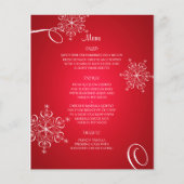 Snowflake Elegance Wedding Menu (Vorderseite)