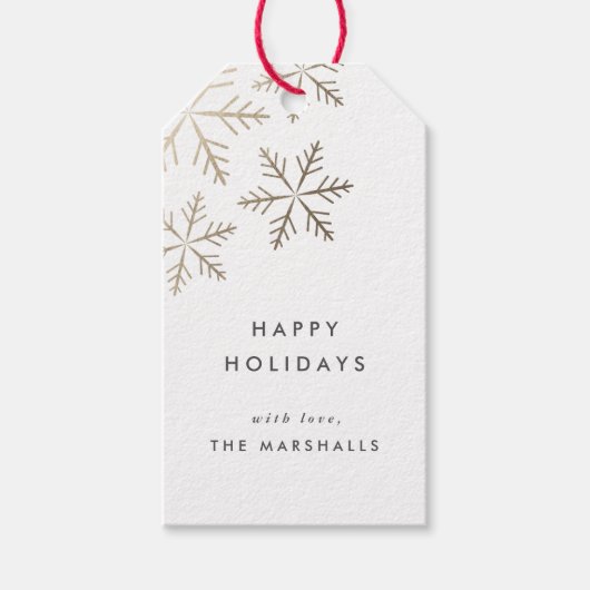 Snowflake Elegante Imitat Geschenkanhänger (Vorderseite)