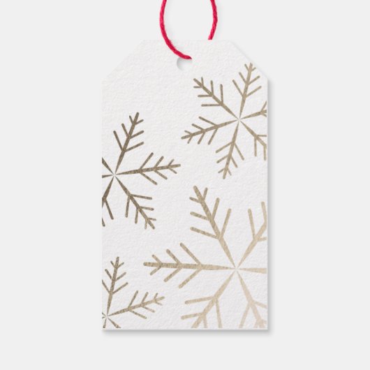 Snowflake Elegante Imitat Geschenkanhänger (Rückseite)